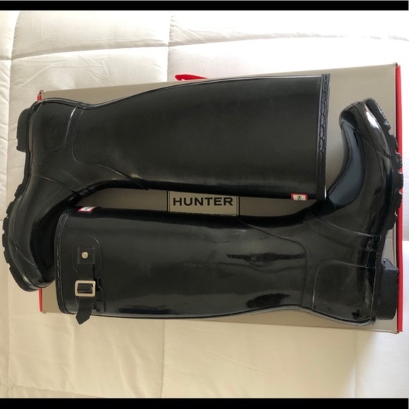 Gloss Black Hunter Rain Boots - Picture 3 of 3